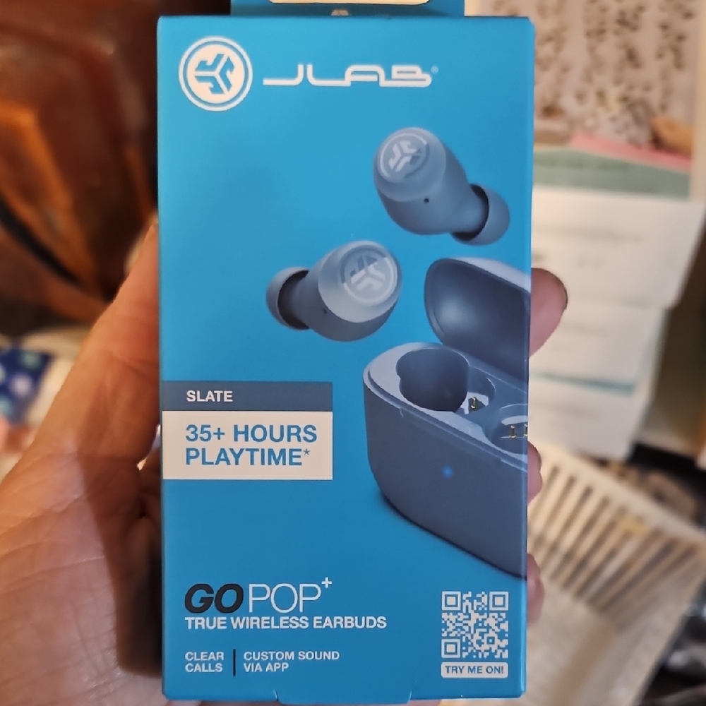 JLab GO Pop+ True Wireless Earbuds - Slate